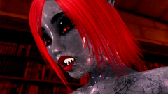 Female monster with big cock fucks sexy brunette