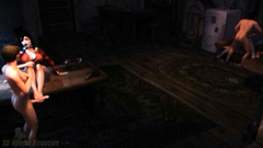 Big breasted brunette girl gets penetrated from behind