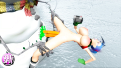 Horny snowman bangs naked slutty 3d babe