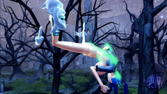 Ghost fucks sexy 3d babe on the cemetery