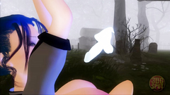 Ghost fucks sexy 3d babe on the cemetery