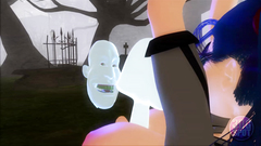 Ghost fucks sexy 3d babe on the cemetery