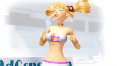 This blonde teen in 3d clip has very sexy boobs