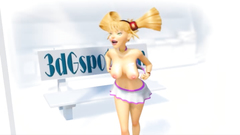 This blonde teen in 3d clip has very sexy boobs