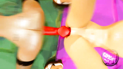 Hot 3d cartoon teens lesbian fuck in public