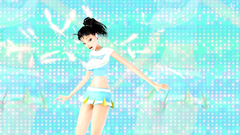 Nice and sexy dance from petite brunette teen