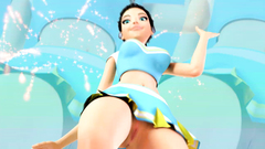 Nice and sexy dance from petite brunette teen