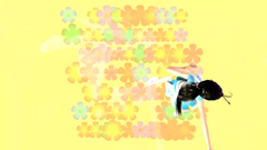 Crazy brunette teen dancing in tiny skirt