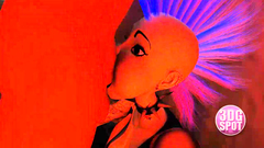 Punk babe swallows huge dick on the street