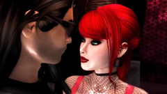 Naked redhead girl with huge tits fucks her lover