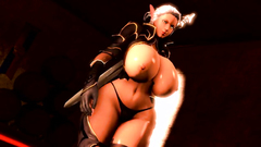 Elvish warrior princess has really huge tits