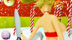 Two young and sexy lesbians in 3d cartoon