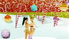 Two young and sexy lesbians in 3d cartoon