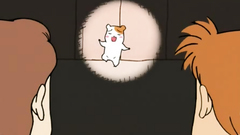 Cute cartoon with young couple passionate fuck