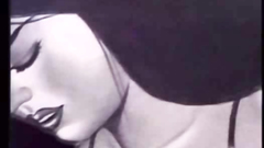 Femdom adventures in black and white cartoon