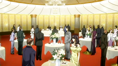 High society with rich guys and ladies in hentai cartoon