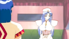 Sweet girl with blue hair gets fucked in her pussy