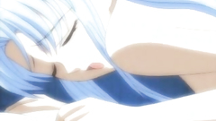 Sweet girl with blue hair gets fucked in her pussy