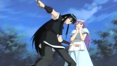 Sweet girl with blue hair gets fucked in her pussy