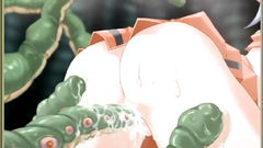 Sexy teen gets attacked and fucked by horny tentacles