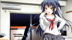 Beautiful schoolgirl plays with big cock