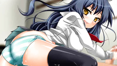 Beautiful schoolgirl plays with big cock