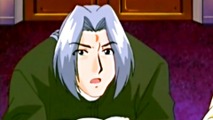 Old school anime cartoon with sexy brunette slave