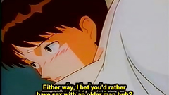 Handsome naked anime girls in erotic hentai cartoon