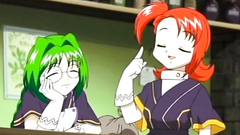 Young and busty babes getting pleasured in cartoon