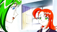 Young and busty babes getting pleasured in cartoon