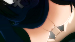 Sexy brunette babe with nice tits blows cock