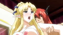 Sexy blonde elf babe looks very seductive in this toon