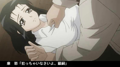 Sweet brunette busty girl in hentai cartoon