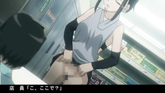 Sweet brunette busty girl in hentai cartoon