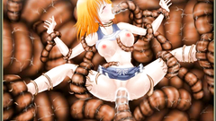 Beautiful hentai babe roughly drilled by tentacles