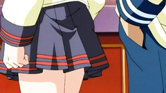 Handsome schoolgirl in short skirt feels horny