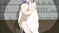 Big titted young anime babe serves small cock