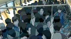 Handsome anime schoolgirl gets molested and groped in train