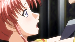 Squeezing hentai babe big and juicy boobs