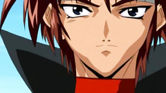 Handsome and young anime girls surprised by monsters