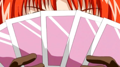 Handsome and young anime girls surprised by monsters