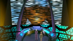 Adorable long-legged babe with huge tits in cartoon