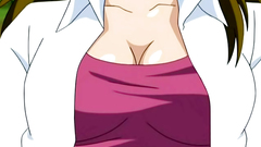 Big breasted anime woman gets pussy fucked from behind