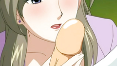 Big breasted anime woman gets pussy fucked from behind