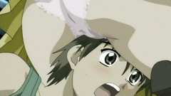 Attractive redhead cutie blows cock on her knees