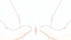 Awesome innocent babe with big juggs in anime toon