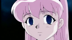 Big breasted young cutie in anime cartoon