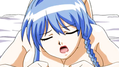 Young and sexy anime girl with blue hair gets fucked