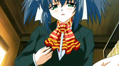 Young and sexy anime girl with blue hair gets fucked