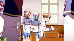 Hentai love story of young schoolgirl and her classmate